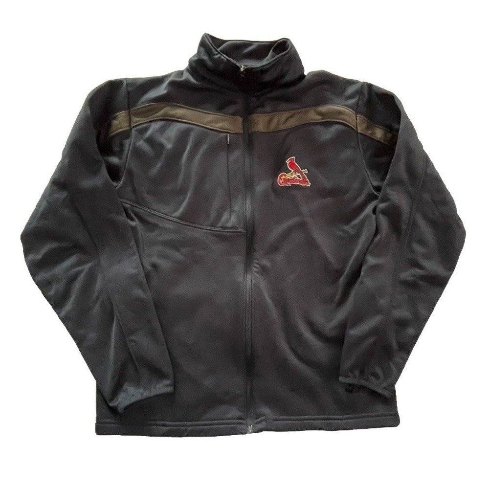 St. Louis‎ Cardinals Antigua Full Zip Fleece Lined Navy Blue Jacket Size Small